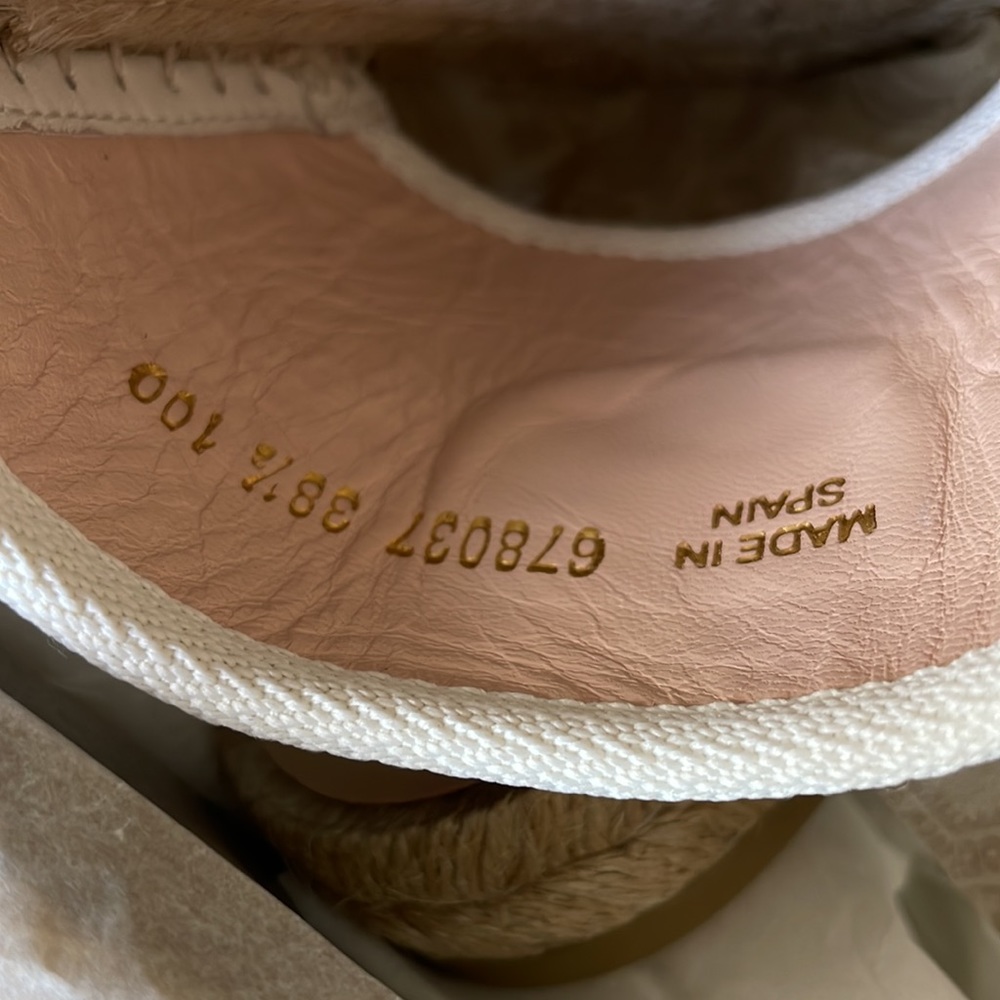 Gucci White Canvas Slide Sandals with Multicolor GG Motif - Picture 10 of 11